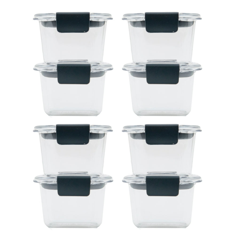 Rubbermaid Brilliance Food Storage Container, Mini, 0.5 Cup, Clear