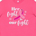 thumbnail image 4 of Inktastic Breast Cancer Awareness Her Fight is our fight Youth T-Shirt, 4 of 5