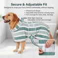 thumbnail image 3 of Quick-Drying Dog Bathrobe,Striped Super Absorbent Quick-Drying Pet Dog Robe with Adjustable Belly Band,Super Soft Full Wrap Dog Towel for Puppies/Medium to Large Dogs After Bath, 3 of 6