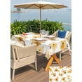 thumbnail image 5 of Outdoor Tablecloth with Umbrella Hole for Patio/Picnic/Party/Camping, Yellow Spring Floral Waterproof Table Cloth Rectangle Table Cover Washable, Elegant Flowers Summer Botanical (60"x 84"), 5 of 8