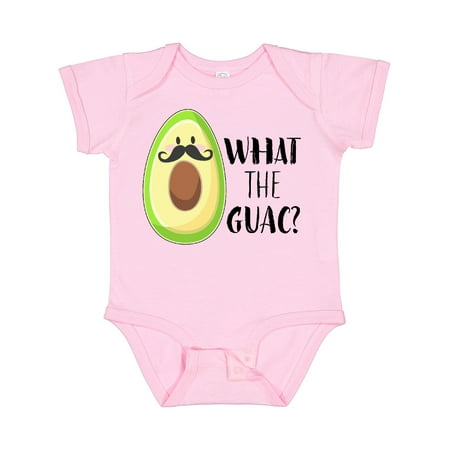

Inktastic What the Guac Avocado with Mustache Gift Baby Boy or Baby Girl Bodysuit
