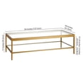 thumbnail image 5 of Evelyn&Zoe Alexis 54" Wide Rectangular Coffee Table, Brass, 5 of 7