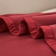 thumbnail image 4 of JML Soft Fleece Bed Blanket with Satin Trim, Queen 90"x90", Burgundy, 4 of 5