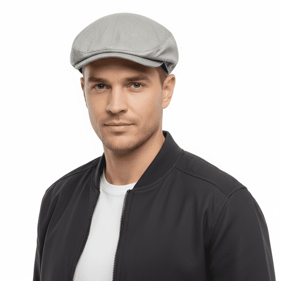 Dolce & Gabbana  Light Grey Dot Pin Flat  Cap-One Size for mens