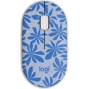 Logitech M340 Wireless Mouse with Limited Edition Prints, USB Receiver and Silent Clicks, Portable Wireless Mouse for Laptop, PC, Windows, Chrome, Surface – Blue Floral