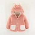 thumbnail image 2 of Fesfesfes Newborn Baby Girls Boys Little Kids Fleece Jacket Winter Warm Coat Knit Outwear Hooded Jumpsuit, 2 of 5