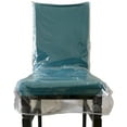 thumbnail image 2 of BZUEPRS Plastic Dining Chair Covers with Backrests,Clear PVC Seat Chair Protector Waterproof Cover,Fit W/21 x D/18 Inch (2 Pack), 2 of 5