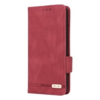 ELEHOLD Flip Leather Wallet Case for Samsung Galaxy A14 5G with Card Slots Stand Function Magnetic Clasp Anti-Scratch Shockproof Protective Case for Samsung A14 5G,Red