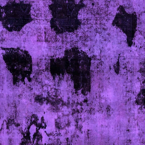 Ahgly Company Indoor Square Abstract Purple Modern Area Rugs, 4' Square