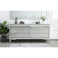 thumbnail image 3 of Elegant Decor Contempo 72" Metal and MDF Mirrored Dresser in Silver, 3 of 12