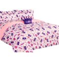 thumbnail image 2 of Juego de edredón de 6 piezas tamaño twin, fácil de lavar, con estampado de corona morada, súper suave, con juego de sábanas y almohada, peluche decorativo para cama de niños, niñas y niños., 2 of 6