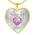 Huashengg Angel Wing Jewelry Necklace For Dad Daughter Heart Memorial