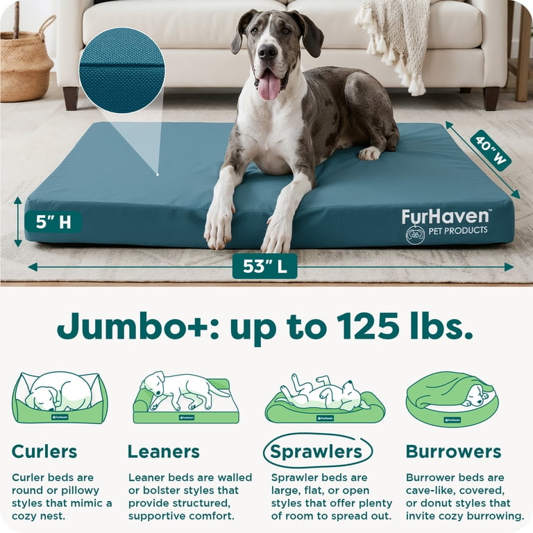 FurHaven Water-Resistant Orthopedic Dog Bed, XXL, Deep Lagoon photo 3