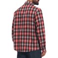 thumbnail image 3 of INSPIRE CHIC MMen's Plaid Shirt Long Sleeve Button Down Chest Pocket Casual Top S Red, 3 of 6