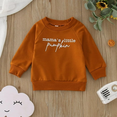 

Bjutir Cute Tops For Toddler Boys Girls Long Sleeve Letter Printed T Shirt Pullover Tops Clothes