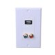 thumbnail image 5 of Placa Frontal De Pared Baoblaze Chapada En Oro Con Puertos Hembra USB 2.0, 5 of 8