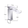thumbnail image 2 of Monomando Lavabo De Cascada Rubinett Latón Solido 17cm Acero Inoxidable 304, 2 of 4
