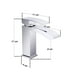 thumbnail image 2 of Monomando Lavabo De Cascada Rubinett Latón Solido 17cm Acero Inoxidable 304, 2 of 4