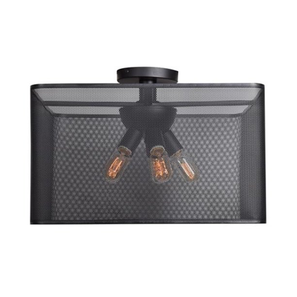 Accesslighting 50921BL 20 in. Epic 5 Light Black Semi Flush Mount