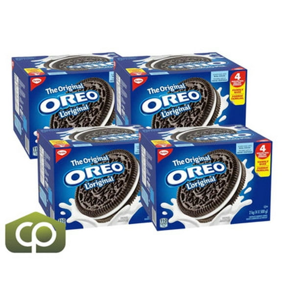 Oreo Original Cookies, 4-Pack - Kosher, Made with Real Cocoa, 4 × 500 g(4/Case)