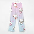 thumbnail image 3 of Hello Kitty Pajamas Pants Soft Elastic Waist PJ Bottoms Comfy Lounge Long Pants, 3 of 7