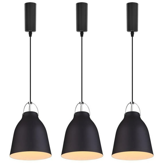 Kiven H Track Pendant Lightning, Adjustable Cord Length, Industrial Iron H Track Lighting Pendant Lights, 3 Lights