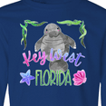thumbnail image 4 of Inktastic Key West Florida Cute Swimming Manatee Long Sleeve Youth T-Shirt, 4 of 5