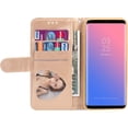 thumbnail image 3 of case for Samsung Galaxy A32 5G (Not 4G) Wallet Case, Girly Glitter Sparkly Bling Leather Case Zipper Pocket with ID Card Holder Slot Shockproof Magnetic Cover for Samsung Galaxy A32 5G SFLL Golden, 3 of 6
