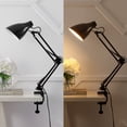 thumbnail image 4 of JONATHAN Y Odile 28.5" Classic Industrial Adjustable Articulated Clamp-On LED Task Lamp, Black, JYL7125A, 4 of 5