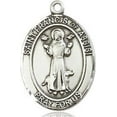 thumbnail image 3 of Extel Medium Oval Pewter St. Francis of Assisi Medal, Made in USA, 3 of 10