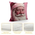 thumbnail image 4 of Orinice Santa Claus Graphic Decorative Cushion Throw Pillow Cover Winter Theme Soft & Durable 1PC 18x18in, 4 of 5
