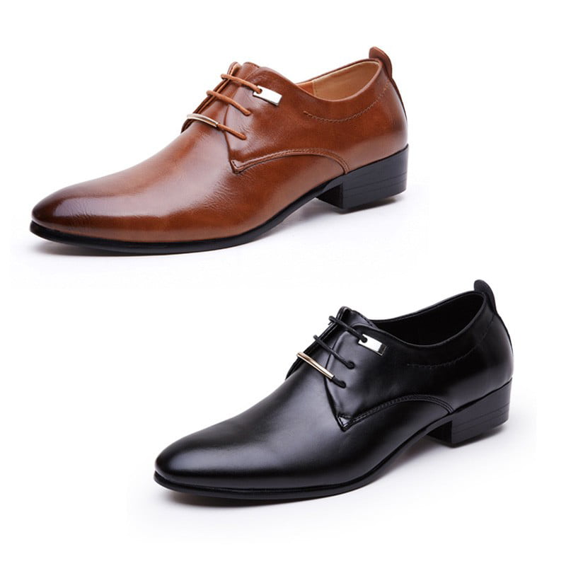 Men's Oxfords Leather Formal Casual Dress Slip On Wing Tip Wedding Work Shoes SZ 