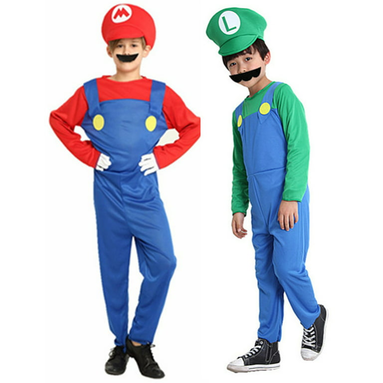 Super Mario Costume for Adult Cosplay Party Fancy Carnival Dress Brothers  Suits