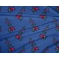 thumbnail image 4 of oneOone Polyester Lycra Medium Blue Fabric Leaves & Floral Block Sewing Craft Projects Fabric Prints By Yard 56 Inches, 4 of 4
