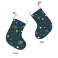 thumbnail image 3 of Salouo Christmas Snowflake Print Christmas Stockings,Large Xmas Stocking Set of 1 Holiday and Farmhouse Stocking for Christmas Holiday Party Decoration(17.7*11 Inch), 3 of 7