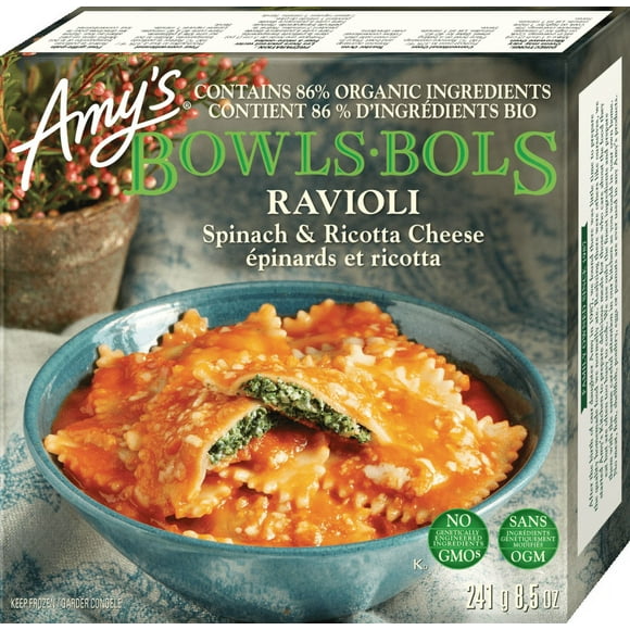 Amy's Kitchen Bols Épinards et Ricotta Ravioli Ravioli Épinards Et Rocitta