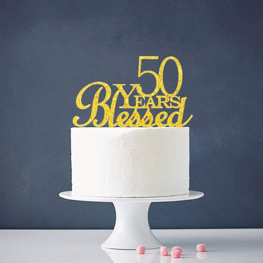 50th wedding anniversary cake topper