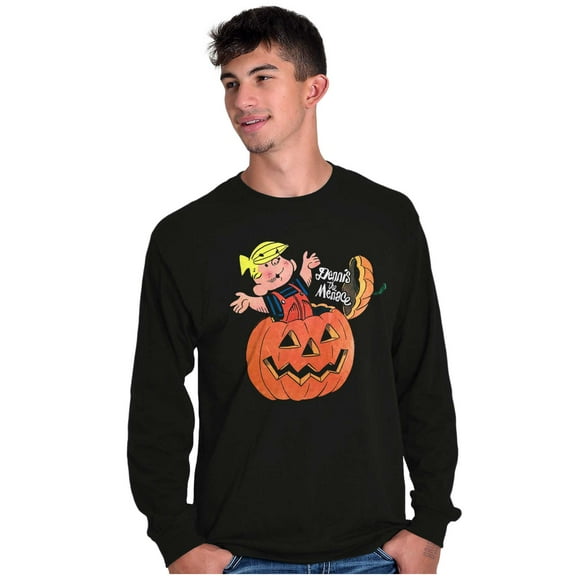 Halloween Dennis The Menace Pumpkin Long Sleeve TShirt Men Women Brisco Brands L