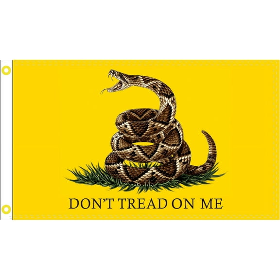 GADSDEN DONT TREAD ON ME LIVE RATTLE SNAKE YELLOW USA FLAG 2X3 FLAGS 150 NYLON