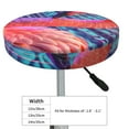 thumbnail image 4 of Daiia Digital Flamingo Vibrant Art Stool Covers Round,Round Bar Stool Covers Waterproof Bar Chair Covers Washable Stool Cushion Slipcover for 12-14 Inch Chair-13 inch, 4 of 7