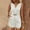 White, variant on MORTTIC Women's Sleeveless V-Neck Jumpsuit with Belt Elegant Solid Color Romper with Pockets for Dressing Up Red，S