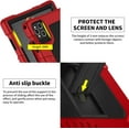thumbnail image 5 of Hoibon For Digiland DL 1050 / Digiland S10 Tablet 10.1 inch MEIZE D115 KADYBE D115 Case&Shoulder Strap Kickstand Cover for ANTEMPER D106/TOOTON K110 K118/Relndoo YOBANSE T618 10.1" Tablet (RedBlack), 5 of 6