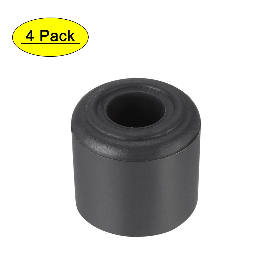 25mmx28mm Rubber Door Stop Rubber Black 4 Pack