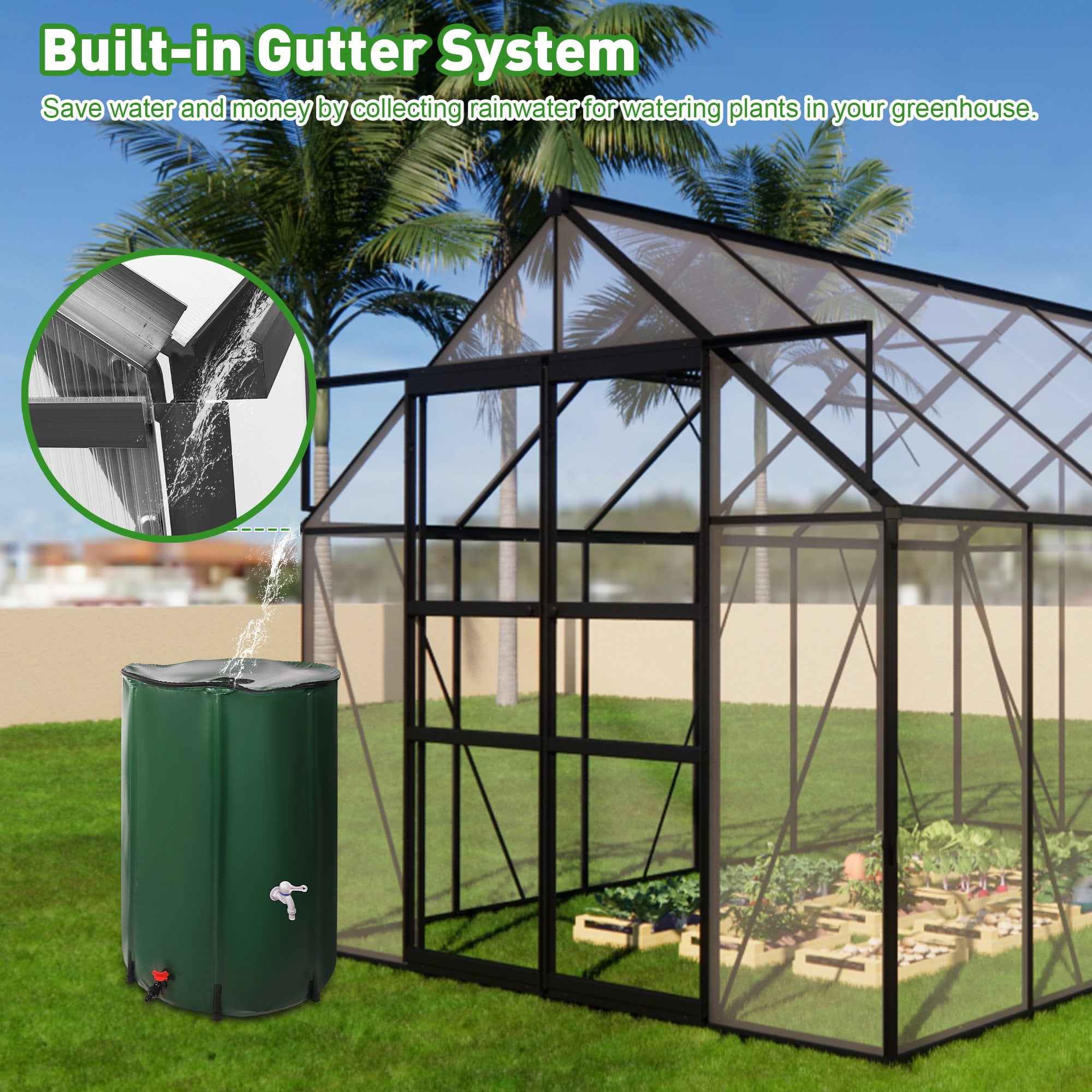 8'x12′ Vegetable Garden Kit with Greenhouse – Gardens To Gro