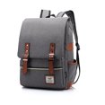 thumbnail image 2 of Canvas Vintage Backpack Travel Backpack Daypack Hiking Camping School Rucksack, 2 of 3