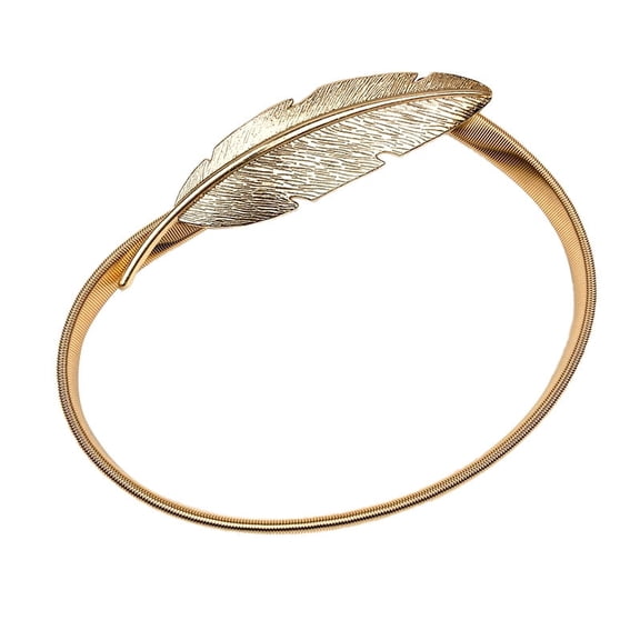 Curtain tie Backs, Metal Elastic Curtain Tiebacks Leaf Tie Backs for Living Room, Bedroom Curtains, Fashion Decorative Curtain Holdbacks, Golden