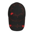 thumbnail image 4 of Balery Baseball Cap Adjustable Size for Running Workouts and Outdoor Activities All Seasons Dad Hat(Cardiogram and Heart), 4 of 8