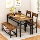 Hmlinktt 4 Pieces Kitchen Table and Chairs Set for 4, 43 inch Dining ...
