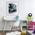 thumbnail image 3 of Stupell Industries Contemporary Speedy Racecar with Flags Gray Framed Print Under Glass, 17 x 21, by Christine Simpson Art, 3 of 8