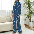 thumbnail image 3 of Top-kevin Women's Pajama Sets Black White Floral Horse Long Sleeve Lounge Sets Pjs Sleepwear with Pockets, 3 of 12